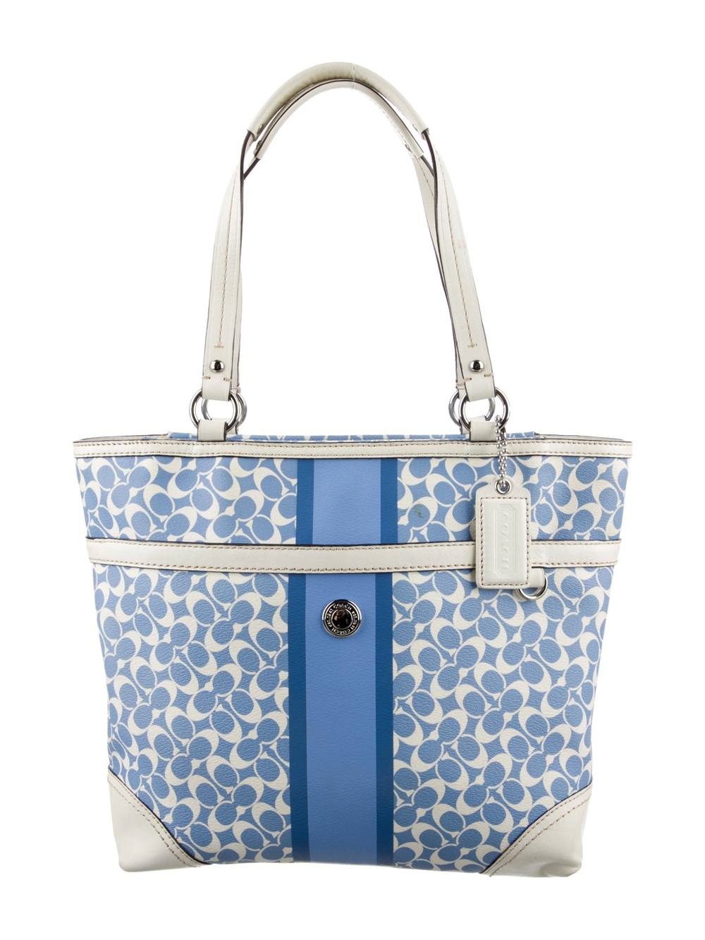 Coach Women’s Heritage Chelsea Blue White Tote
